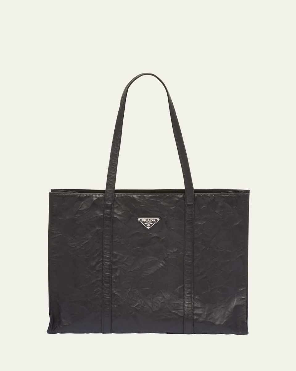 Napa Leather Shopper Tote Bag